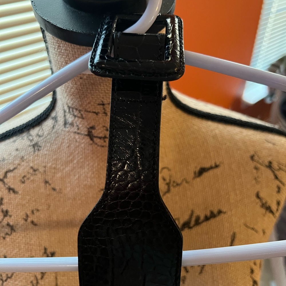 Ann Taylor Black Crocodile Belt